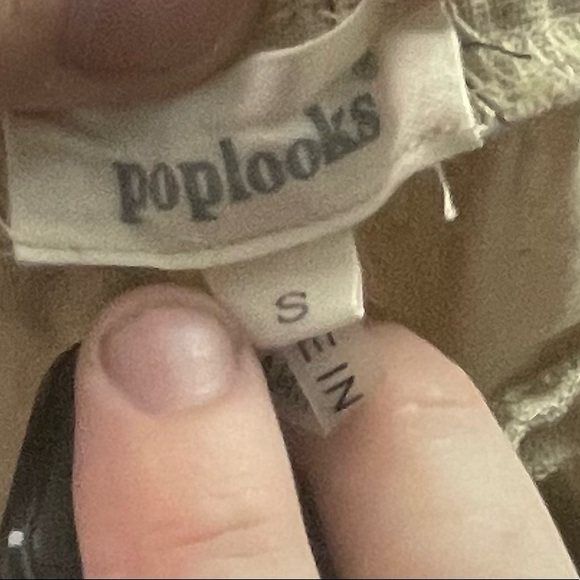 NWT poplooks draw string linen khaki pants - Picture 6 of 10